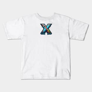 Letter X design graffity style Kids T-Shirt